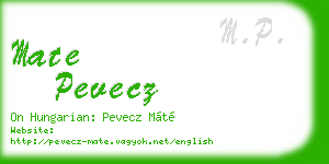 mate pevecz business card