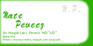 mate pevecz business card